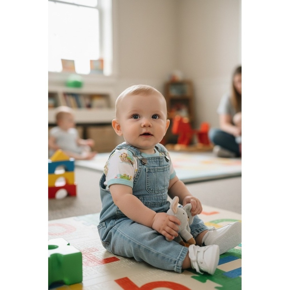 GANZ Baby Noah's Ark Diaper‎ Shirt Bodysuit One-Piece 3-6 Months White religious